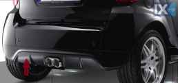 DIFFUSER - SPOILER ME ΔΙΠΛΗ ΕΞΟΔΟ ΕΞΑΤΜΙΣΗΣ - SMART FORTWO 451  FACELIFT - BRABUS